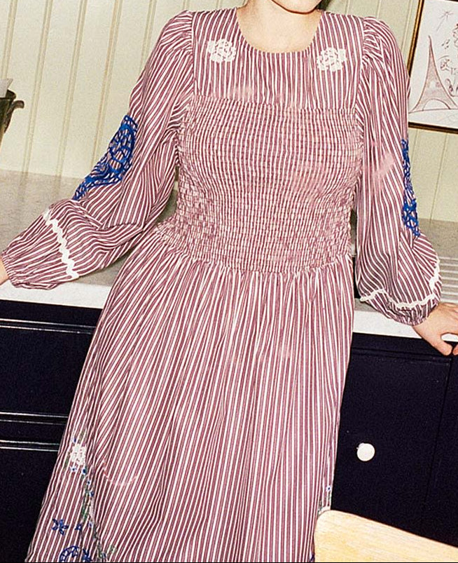 Vestido Ivy - Rayas moradas