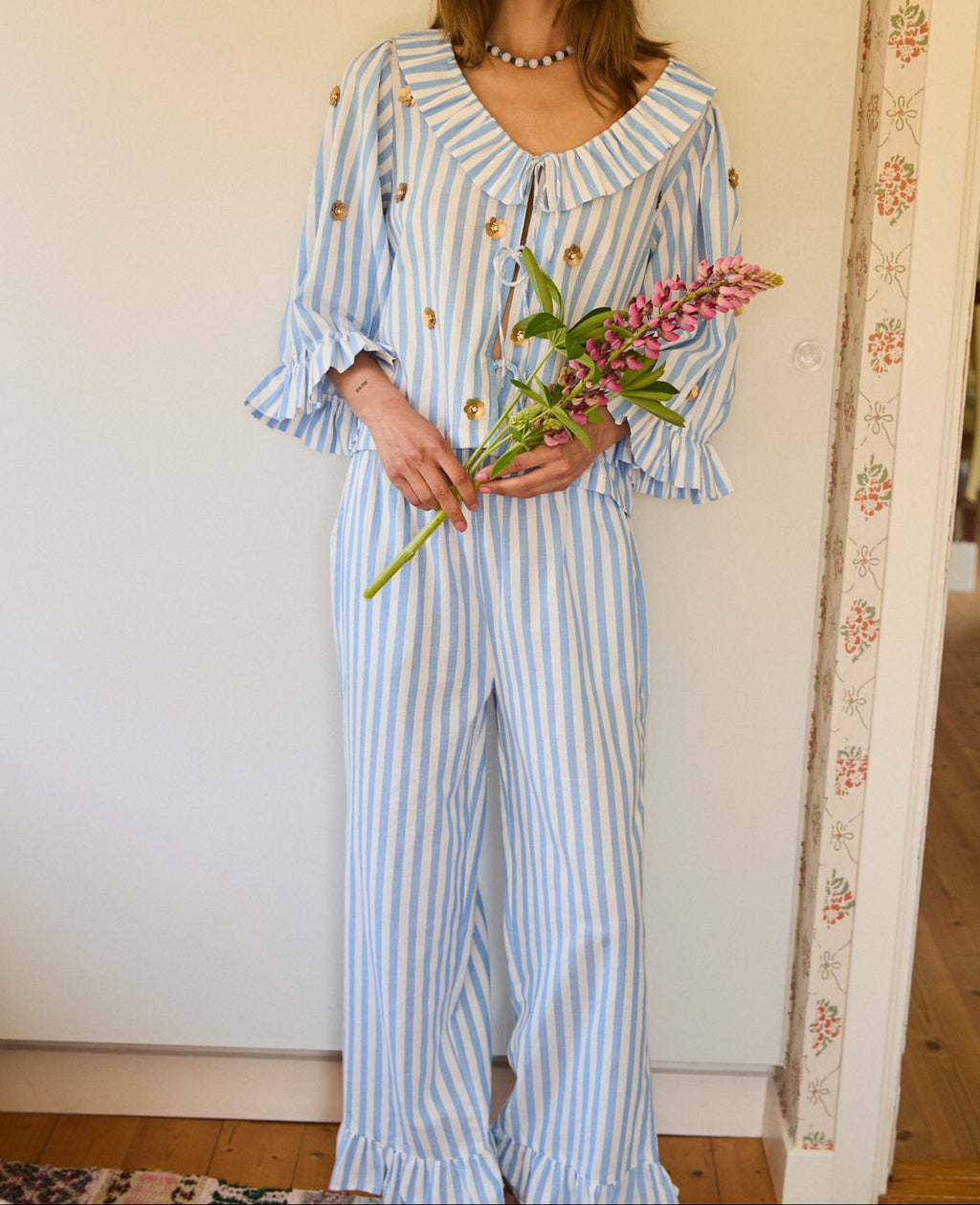 Pantalones Kiki - Rayas azules