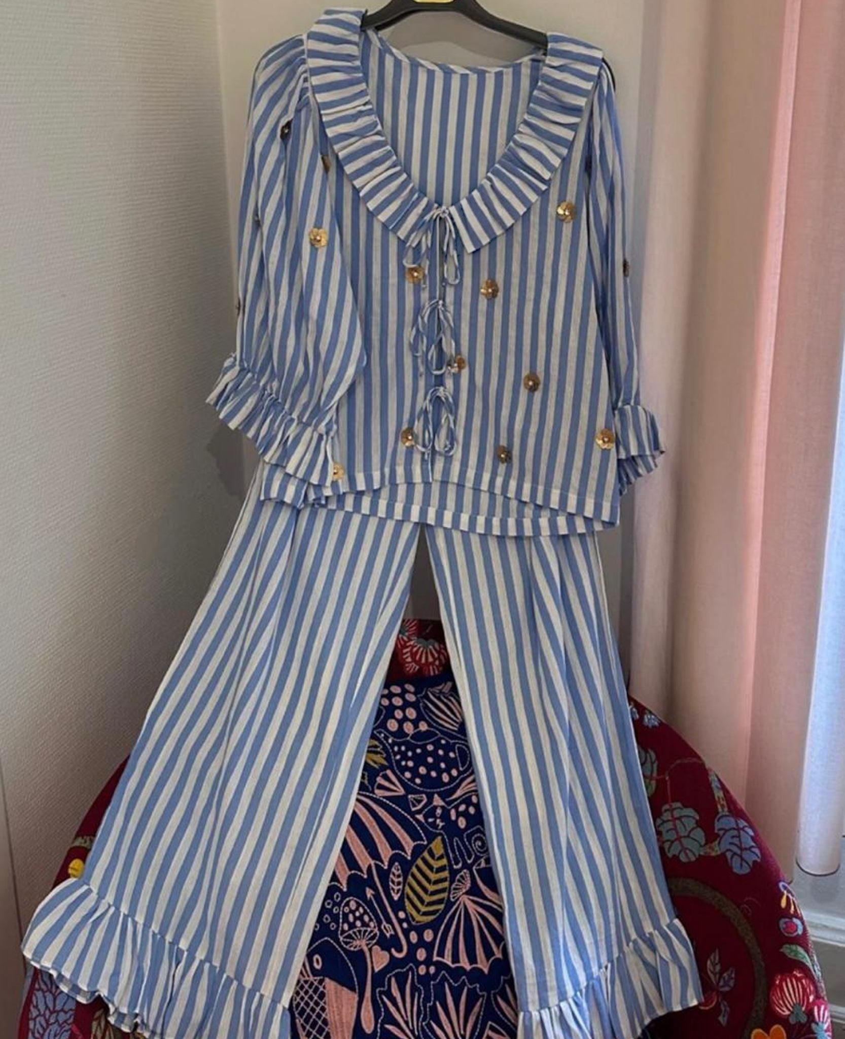 Pantalones Kiki - Rayas azules