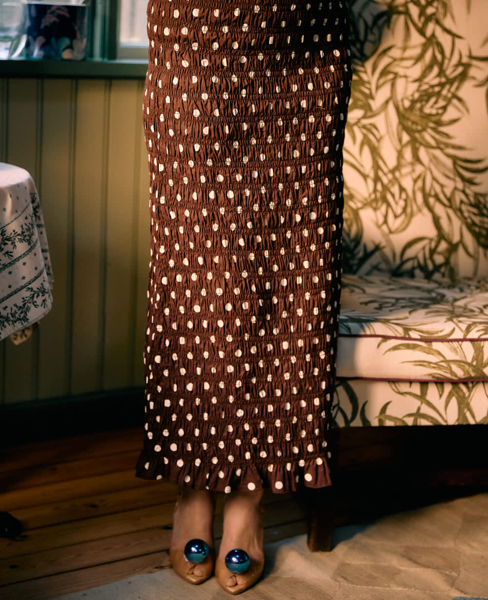 Falda Lady - Lunares marrones