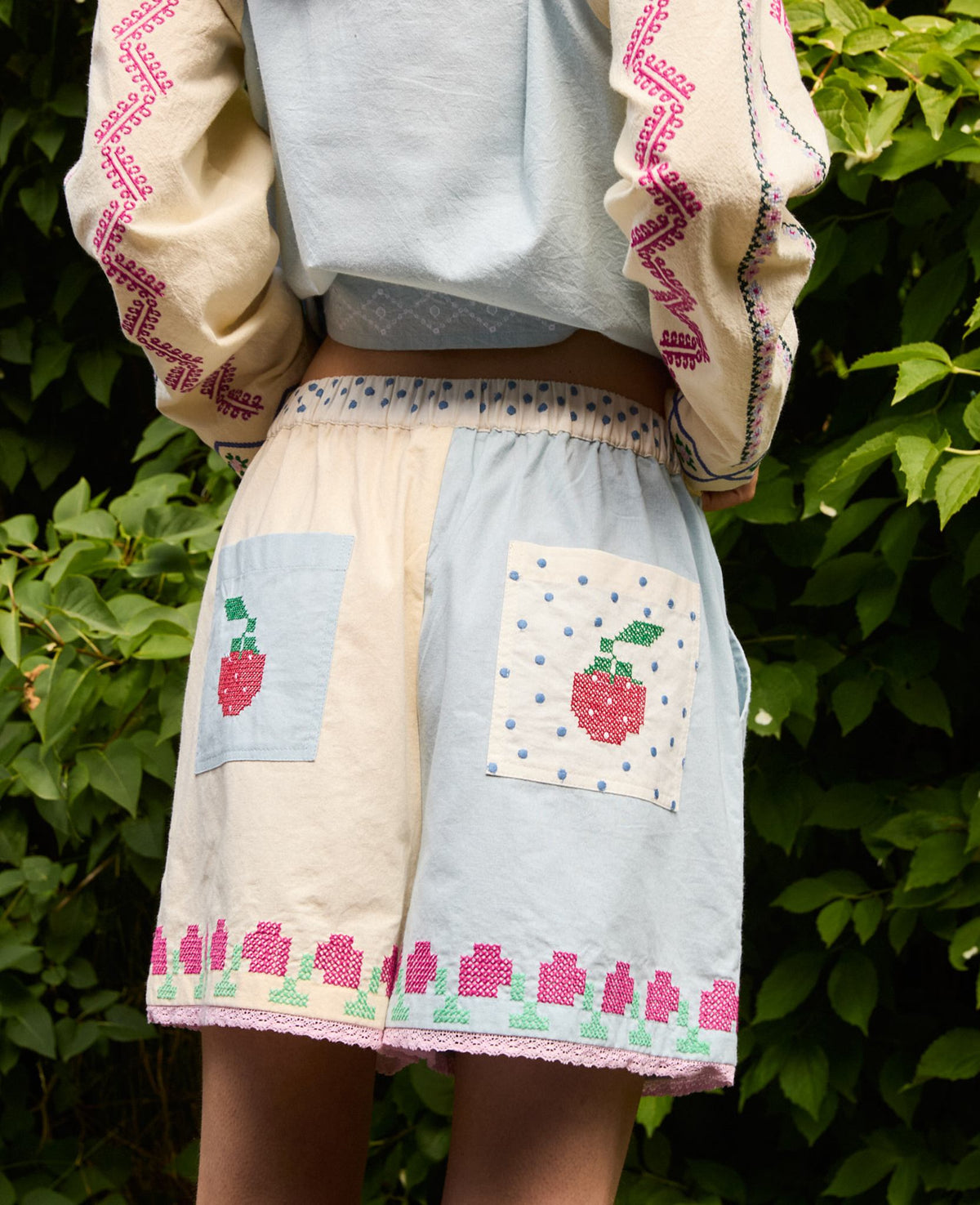Pantalones cortos Myra - Azul bebé