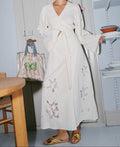 Vestido cruzado Winfrey - Blanco roto